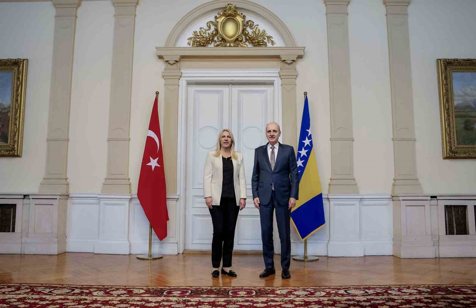 TBMM Başkanı Kurtulmuş, Bosna-Hersek Devlet Başkanlığı Konseyi Üyesi Cvijanovic ile görüştü