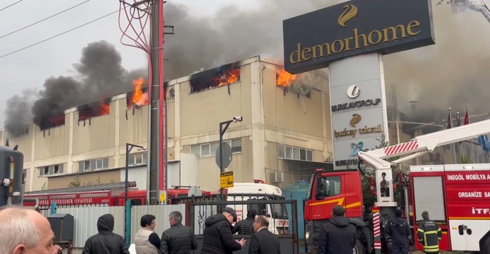 BTSO Başkanı  Burkay’a ait Demor Home Fabrikası’nda yangın