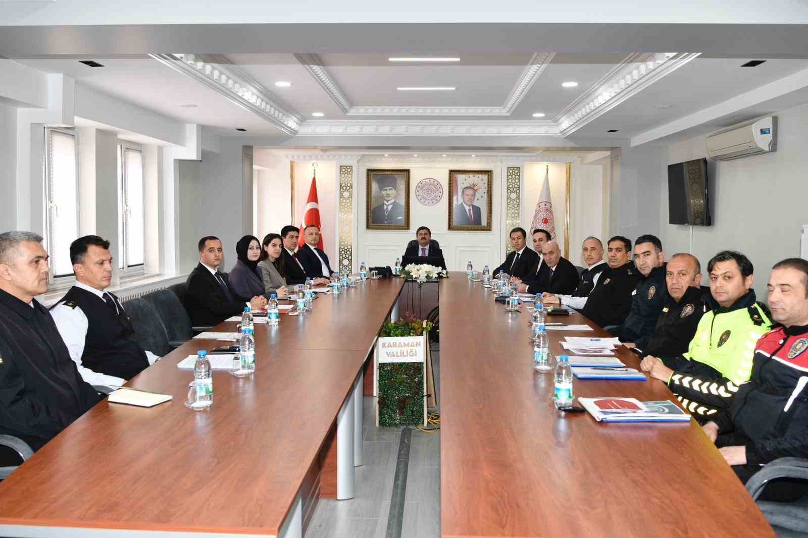 Karaman’da “İl Güvenlik ve Asayiş Koordinasyon Toplantısı” yapıldı