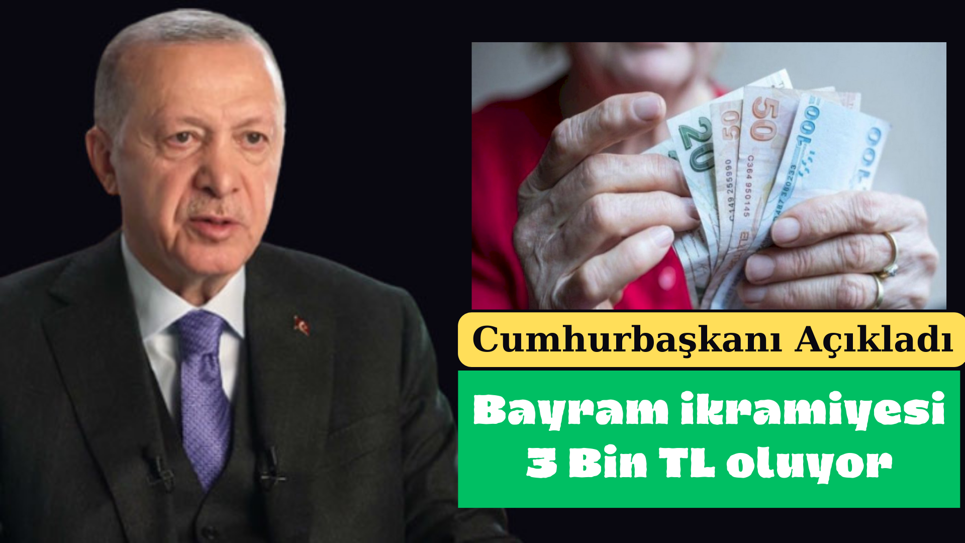 Cumhurbaşkanı Erdoğan: Emeklilerin bayram ikramiyelerini 3 bin liraya  yükselteceğiz
