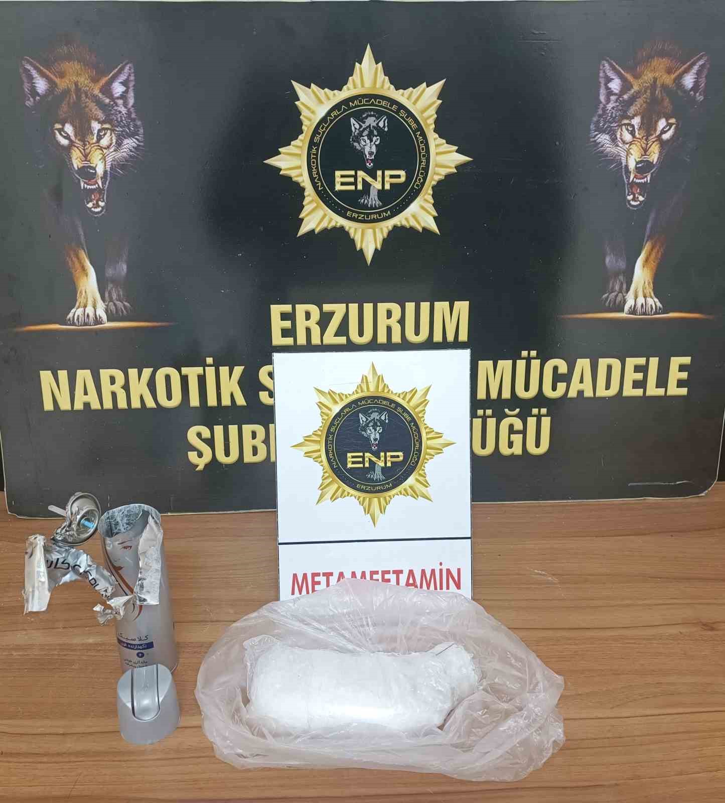 Erzurum’da 343 gram metamfetami  yakalandı