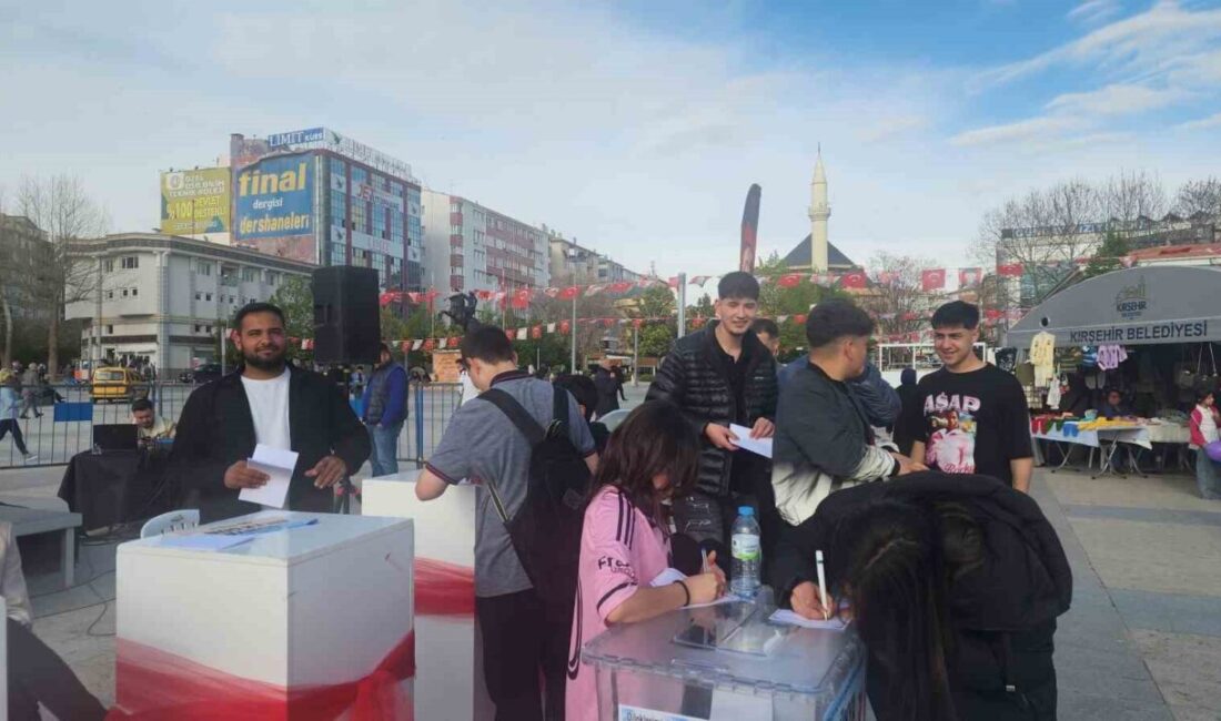 Geleceğe dair dileklerini 5 yıl sonra açılmak üzere yazdılar Kırşehir’de gençler, Cacabey Meydanında açılan stantta ’Dilek Kutusuna’ beş yıl