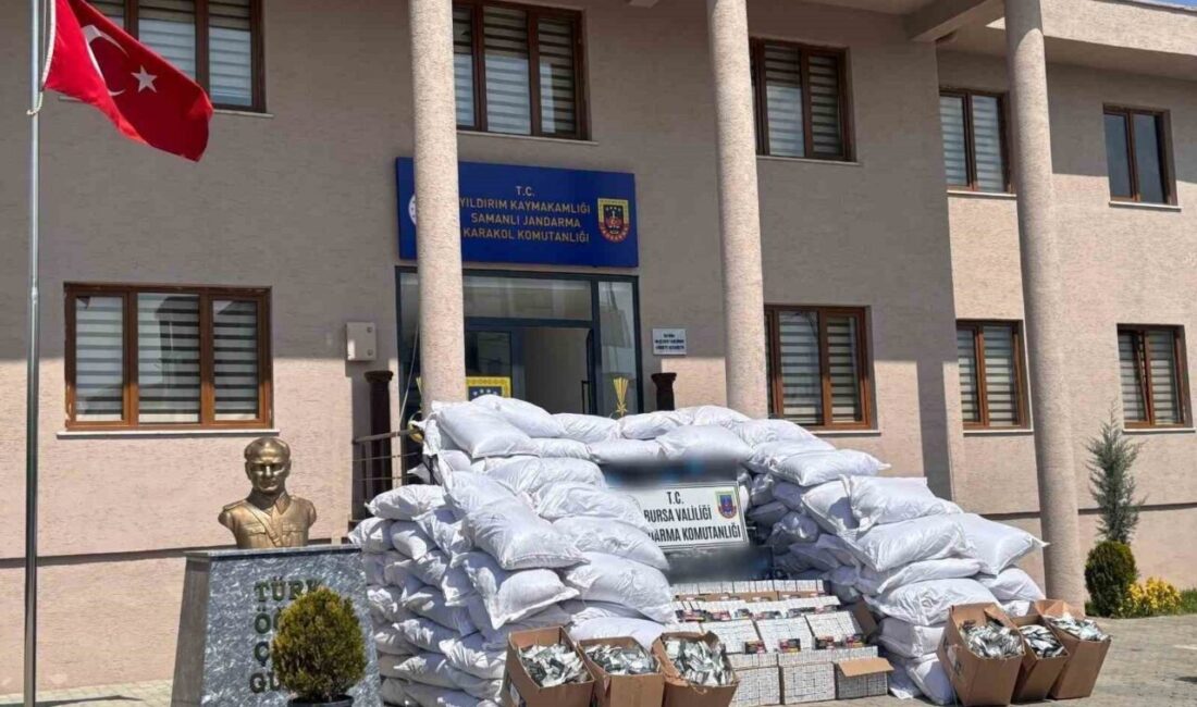 Jandarmadan ’Tütün Kaçakçılığı’ operasyonu Bursa İl Jandarma Komutanlığı’na bağlı Kaçakçılık ve Organize Suçlarla Mücadele