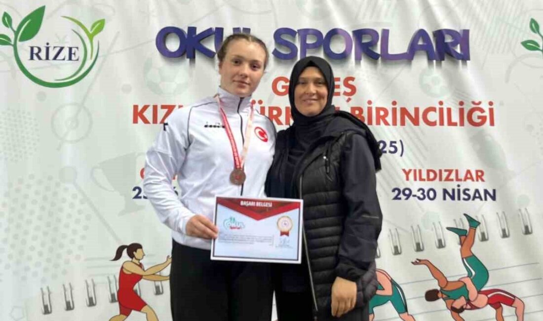 Karakaya Türkiye 3.’üncüsü oldu Rize’de düzenlenen Okul Sporları Güreş Türkiye Birinciliği’nde, Afyonkarahisarlı sporcu Mediha