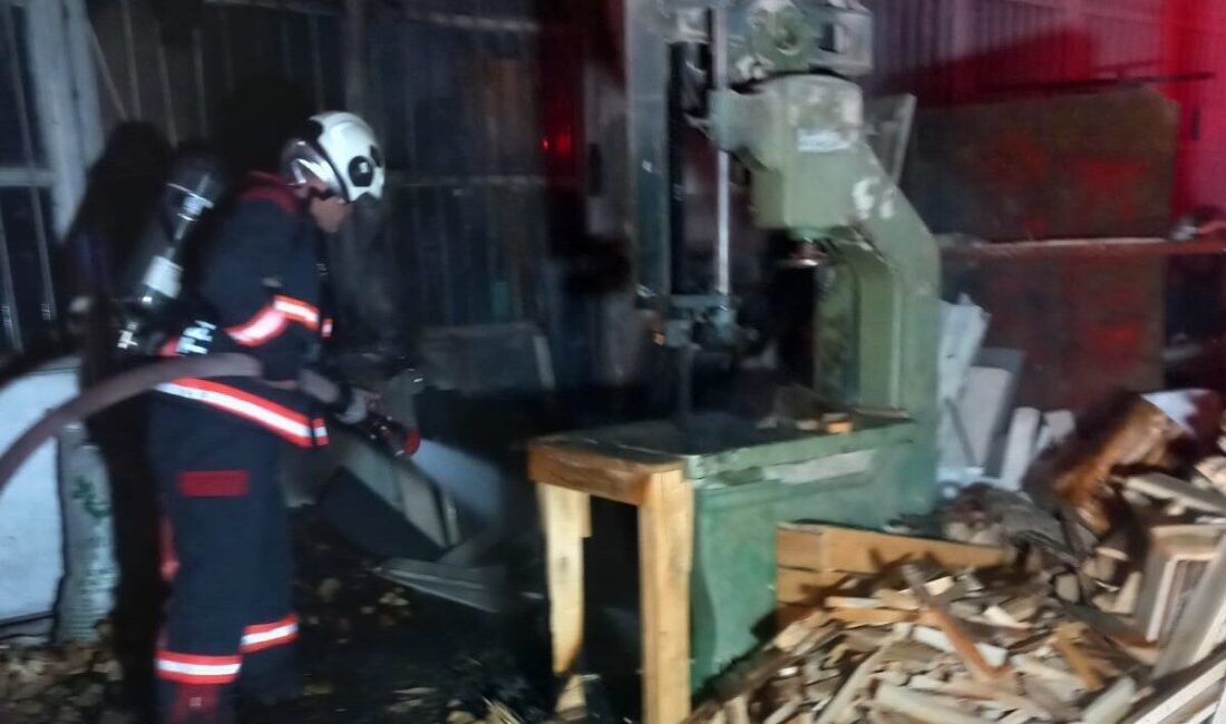 Malatya’da işyeri yangını Malatya’da, bir marangoz atölyesinde çıkan yangın itfaiye tarafından söndürüldü Olay,