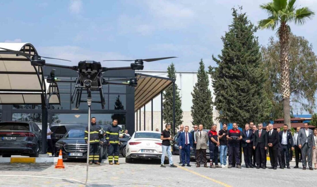 Mersin OSB’de ’Yangın Müdahale İnsansız Hava Aracı’ göreve başladı Mersin-Tarsus Organize Sanayi Bölgesi’nde (MTOSB) hizmete giren ’Cesur-III’ adlı ’Yangın