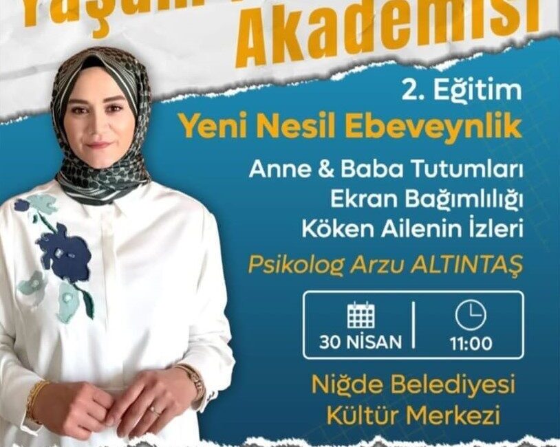 Niğde Belediyesi’nden ebeveynlere yönelik eğitim semineri Niğde Belediyesi, toplum sağlığı ve bireysel gelişimi odağına alan projeleriyle
