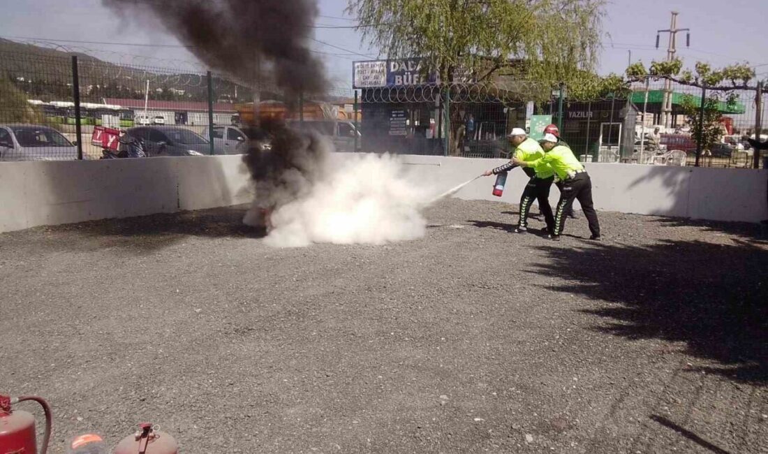 Polislere yangın söndürme eğitimi Kocaeli’de 55 polis memuruna yangın önleme ve söndürme teknikleri eğitimi
