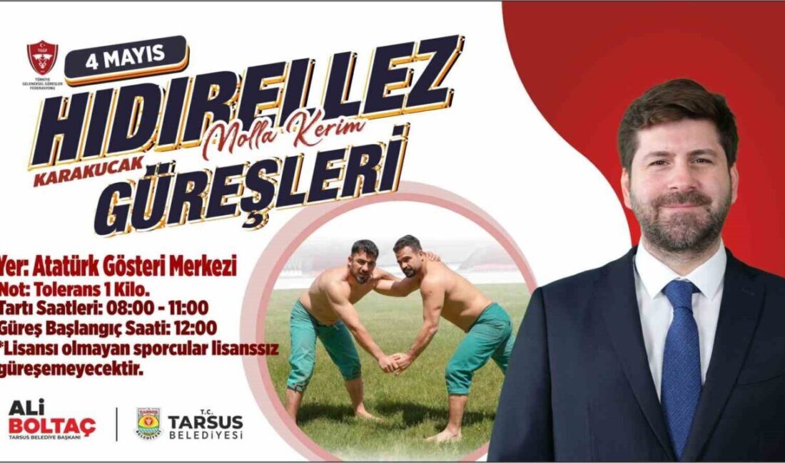 Tarsus’ta ’Karakucak Güreşleri’ heyecanı başlıyor Tarsus Belediyesi tarafından geleneksel sporları yaşatmak ve genç nesillere aktarmak