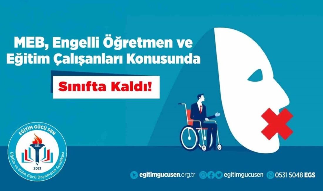 Eğitim Gücü-Sen Engelsiz Eğitim Çalışanları Üst Kurulu, MEB ve YÖK bünyesinde görev yapan engelli öğretmen ve eğitim çalışanlarına yönelik anket çalışması gerçekleştirdi Eğitim Gücü-Sen Engelsiz Eğitim Çalışanları Kurulu, 2 bin 590 engelli