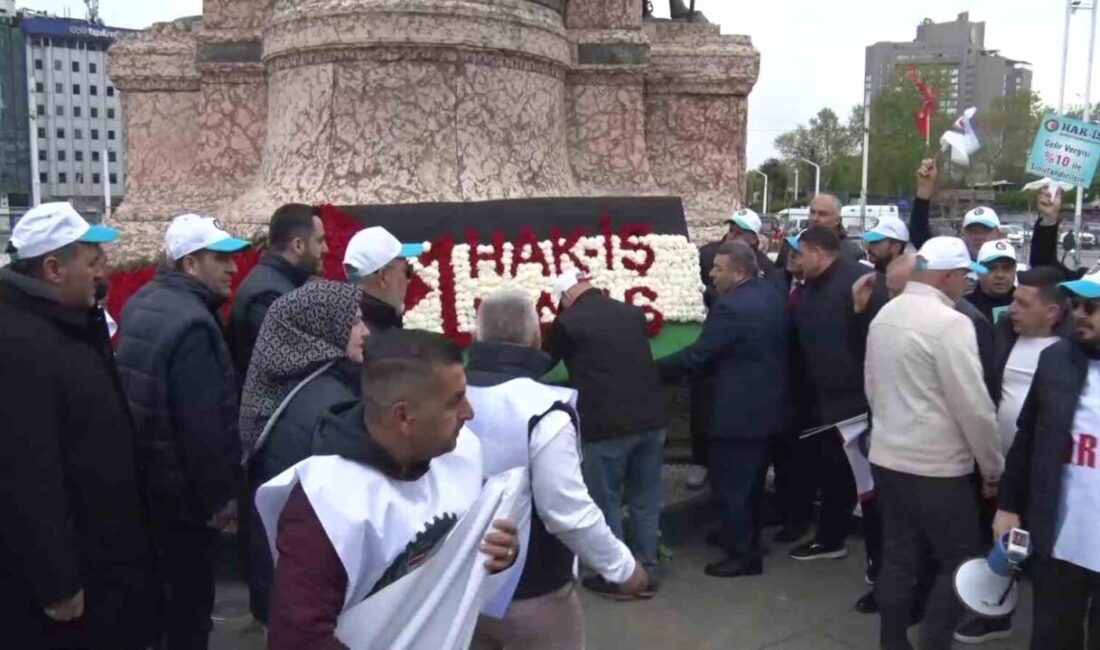 HAK-İŞ Konfederasyonu üyeleri, Kazancı Yokuşu’na karanfil, Taksim’e çelenk bıraktı HAK-İŞ Konfederasyonu üyeleri, 1 Mayıs Emek ve Dayanışma Günü’nde Kazancı