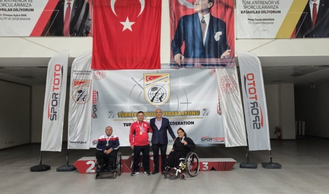 Para Atıcılık Şampiyonasında çifte madalya Mersin’de düzenlenen Para Atıcılık ve İşitme Engelliler Tüm Dallar Türkiye