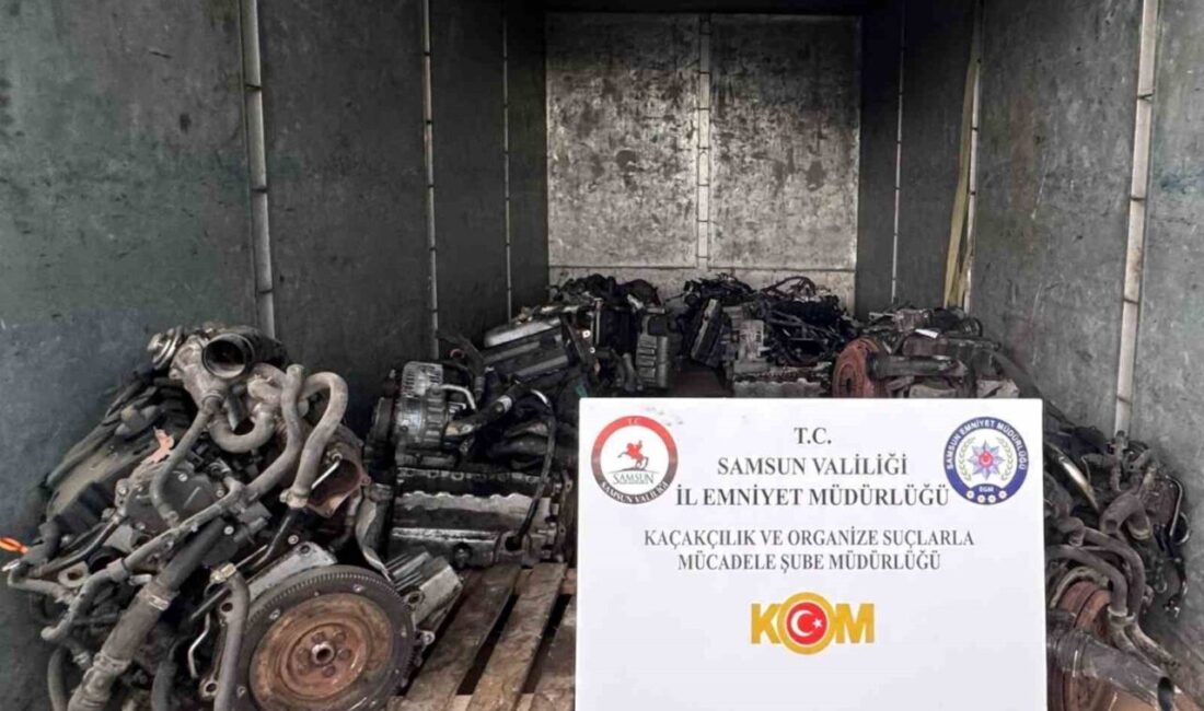 Samsun’da 13 adet gümrük kaçağı lüks araç motoru ele geçirildi Samsun’un Tekkeköy ilçesinde polis tarafından düzenlenen operasyonunda, 13 adet gümrük