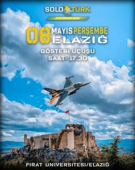 SOLOTÜRK, FÜ’nün 50. yıl coşkusunu gökyüzüne taşıyacak Fırat Üniversitesi, 50. kuruluş yıl dönümünü birbirinden görkemli etkinliklerle kutlamaya