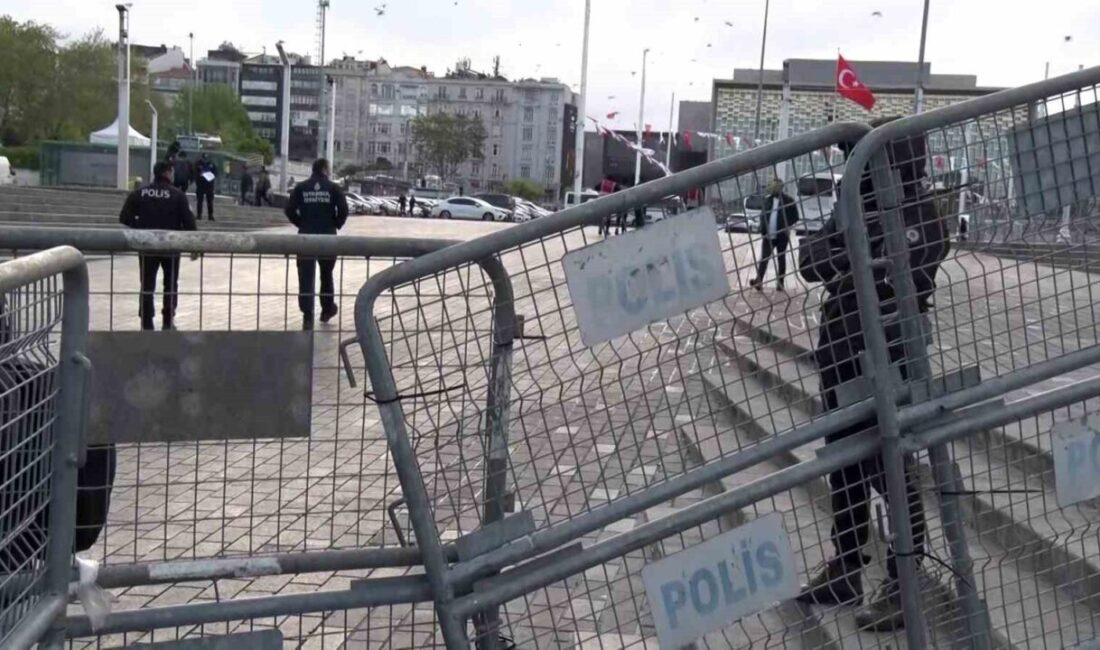Taksim Meydanı ve İstiklal Caddesi’ne çıkan yollarda 1 Mayıs tedbirleri İstanbul Taksim’de 1 Mayıs Emek ve Dayanışma Günü’nde İstanbul Emniyet’i