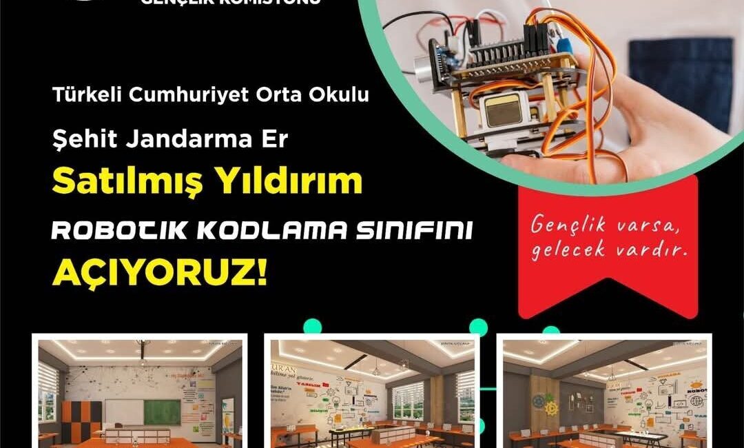 Türkeli’de robotik kodlama sınıfı açılıyor Sinop’un Türkeli Cumhuriyet Ortaokulu’nda yapımı tamamlanan ’robotik kodlama sınıfı’nın açılışı