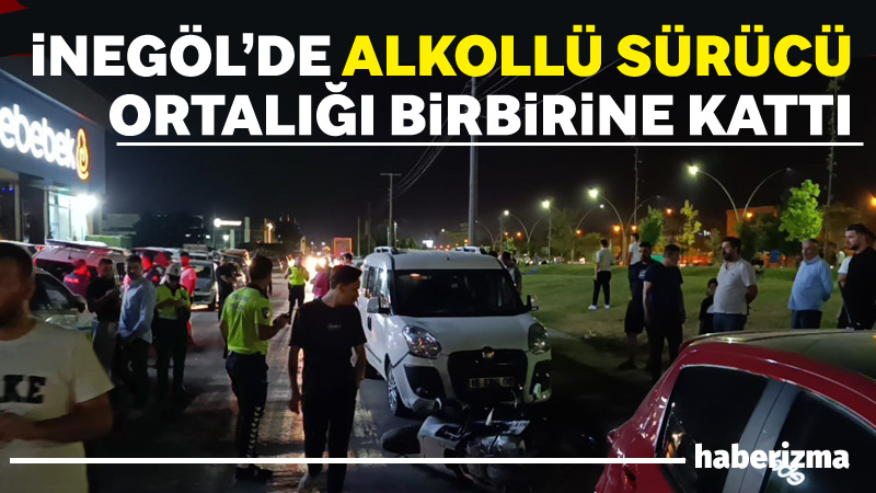 Bursa’nın İnegöl ilçesinde alkollü olduğu öğrenilen otomobil sürücü, tartıştığı motosiklet