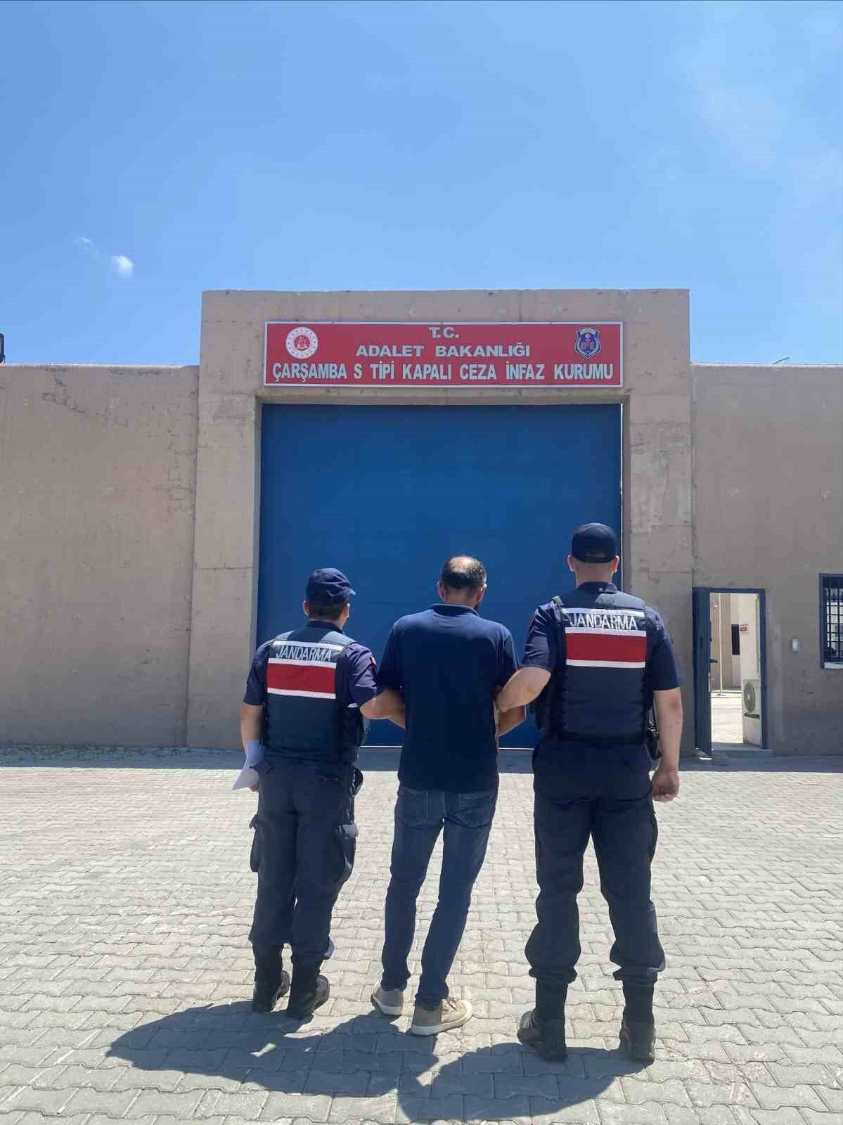 Samsun’da 10 yıl hapis cezası ile aranan şahıs jandarma ekipleri