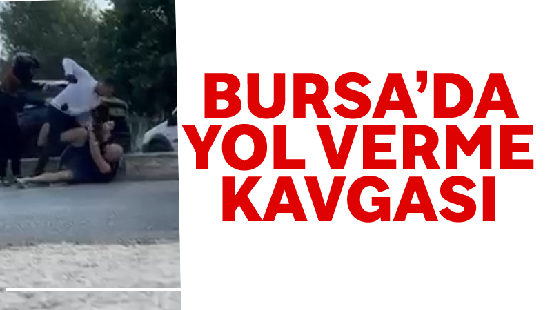 Bursa’nın Osmangazi ilçesinde ‘yol verme’ meselesi nedeniyle tartışan sürücülerin birbirini