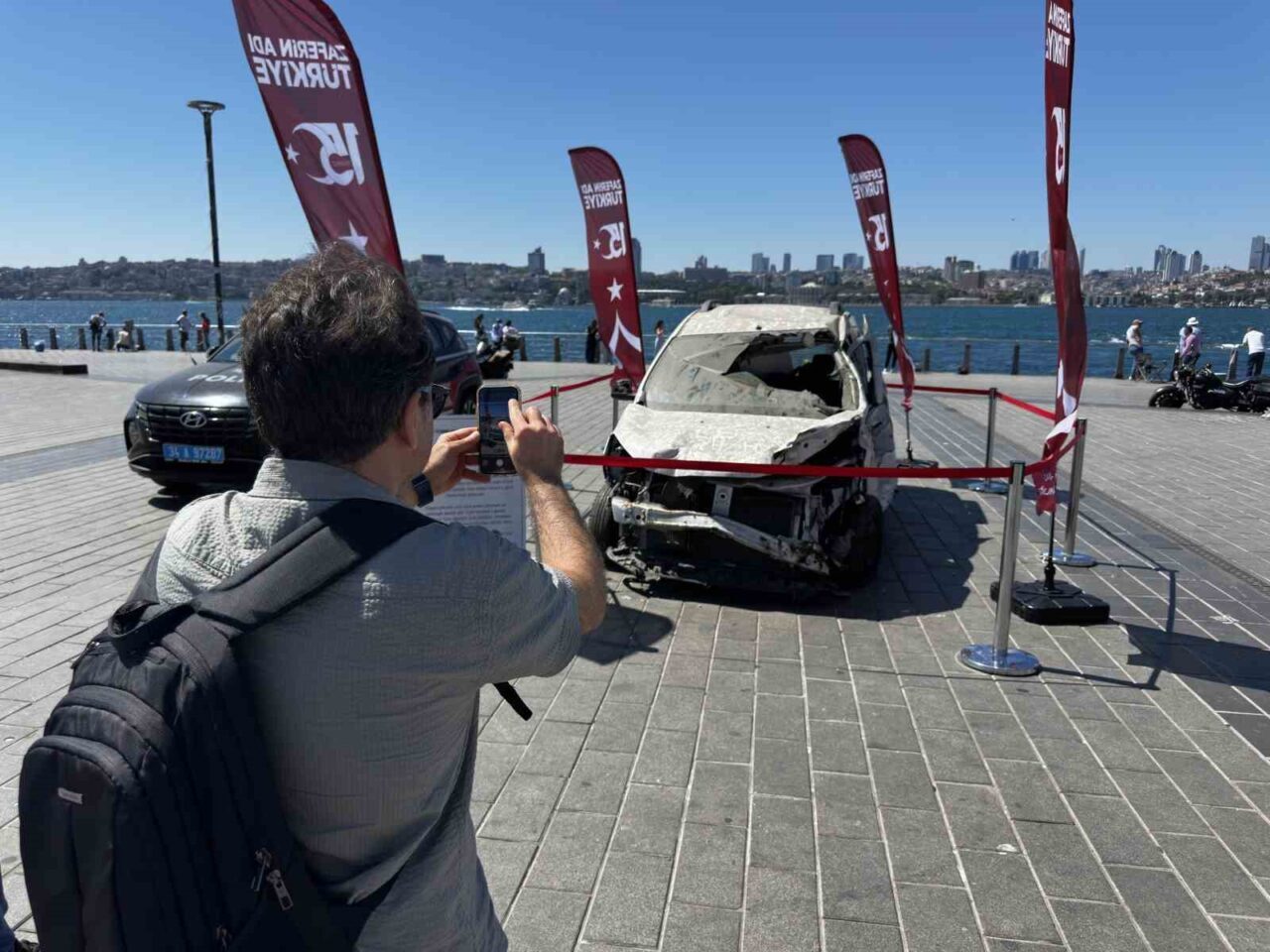 15 Temmuz darbe girişimi sırasında tankın ezdiği otomobil, hain kalkışmanın