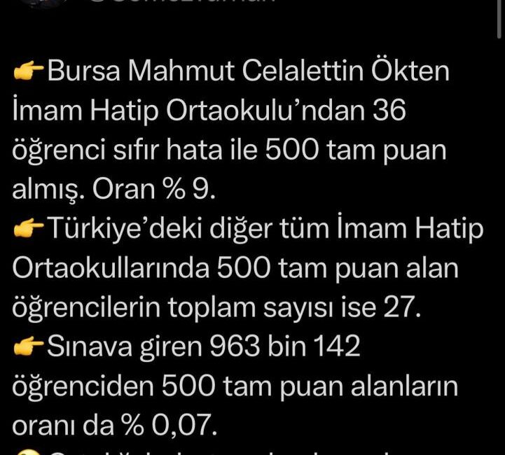 İYİ Parti Balıkesir Milletvekili Turan Çömez’in Bursa’daki bir imam hatip
