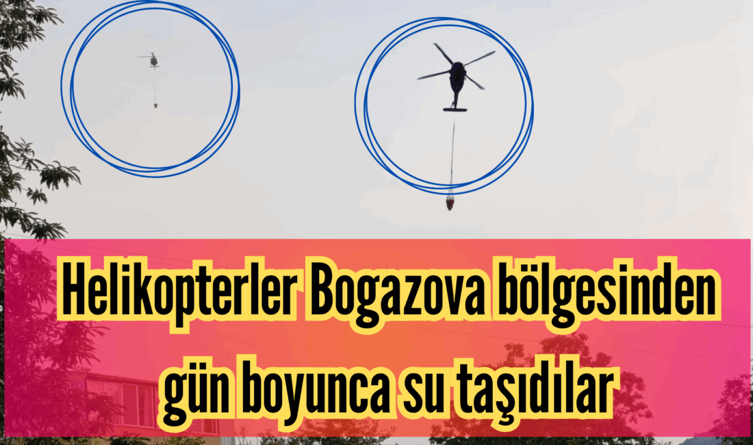 Bursa’da ki orman yangınları na helikopterler gün boyunca İnegöl Bogazova 