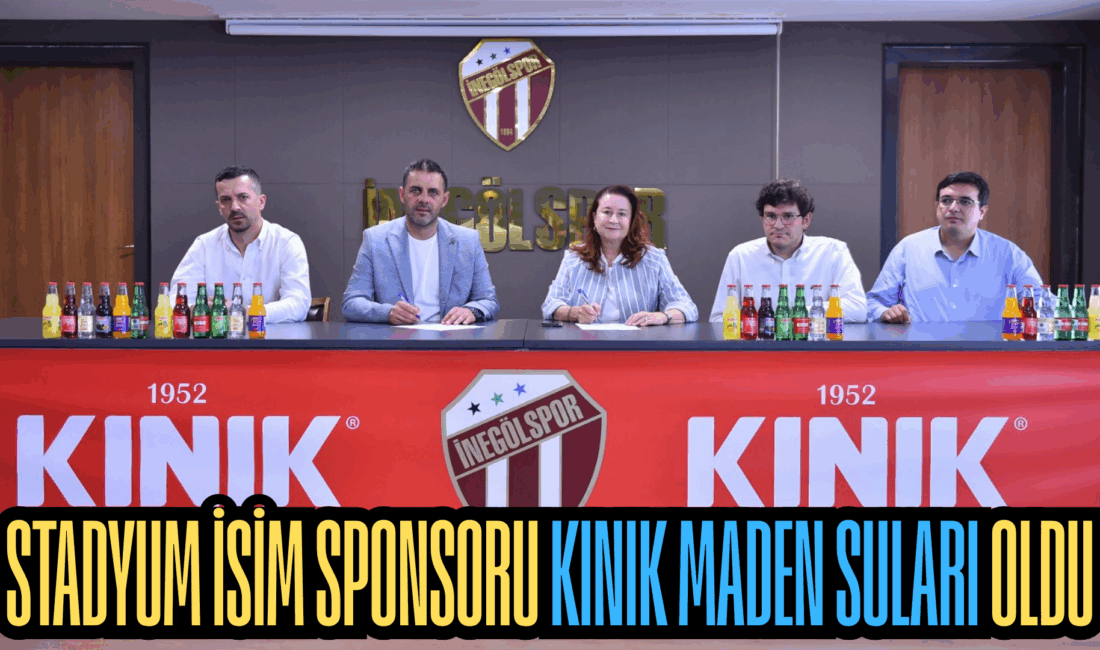 İnegölspor, stadyum isim sponsorluğu için Kınık Maden Suları A.Ş ile