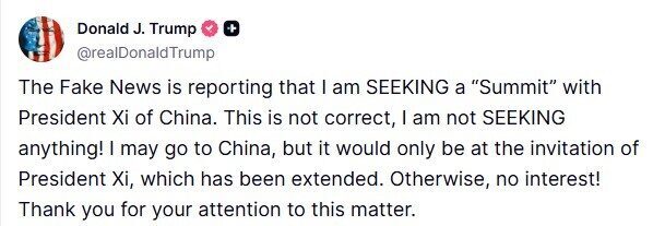 ABD Başkanı Donald Trump, Çin Devlet Başkanı Xi Jinping ile