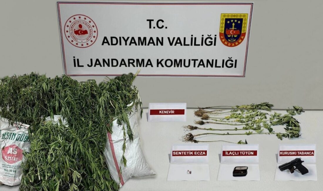 Adıyaman İl Jandarma Komutanlığı ekipleri tarafından yapılan operasyonda 25 kilogram