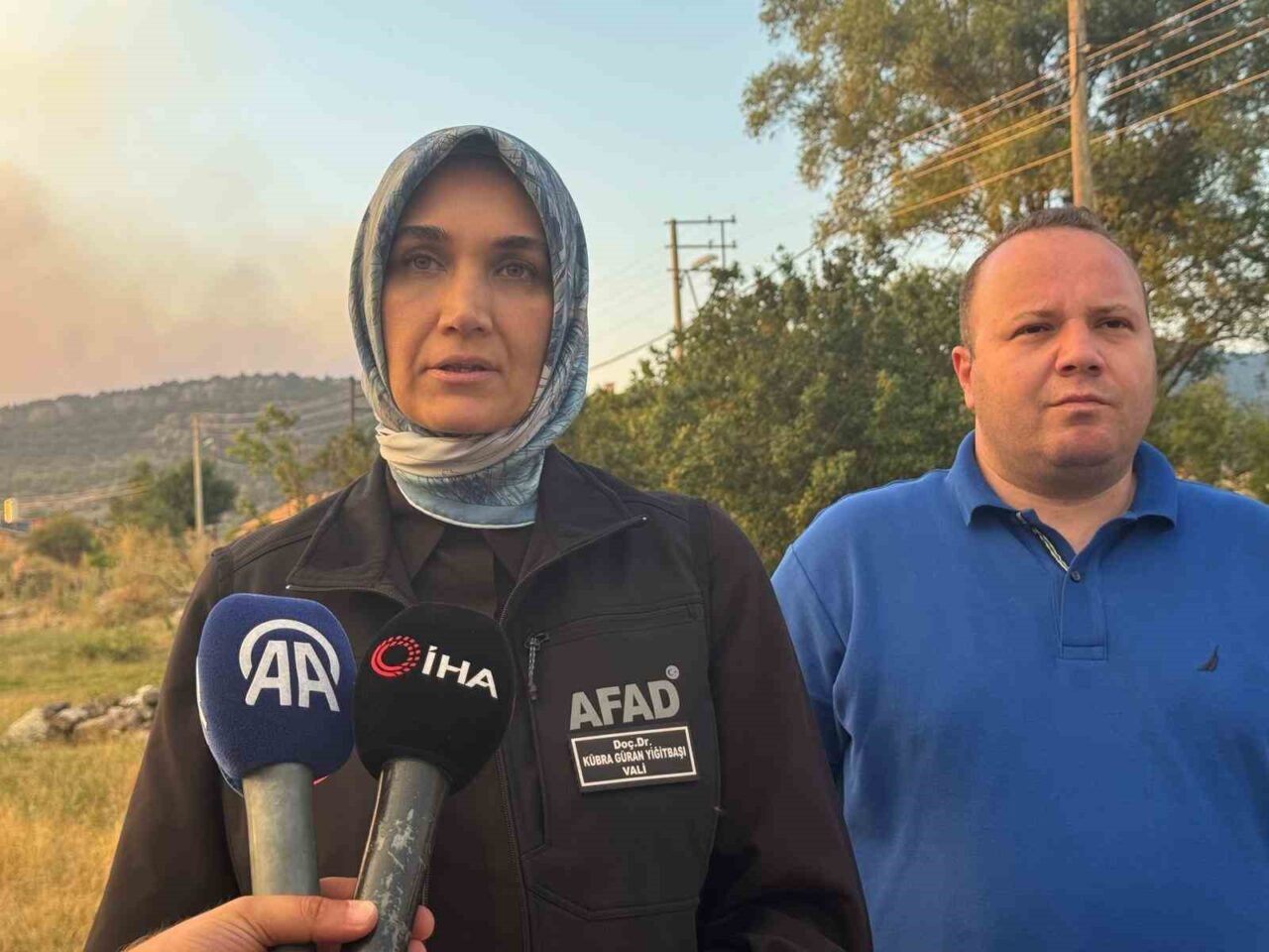 Afyonkarahisar Valisi Kübra Güran Yiğitbaşı, orman yangını tehlikesine karşı bir