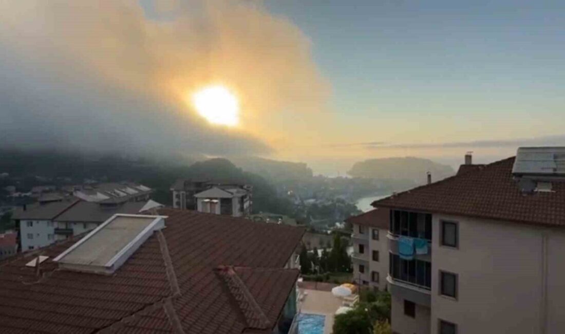 Bartın’da bunaltıcu sıcakların yaşandığı Amasra ilçesinde bir anda ortaya çıkan