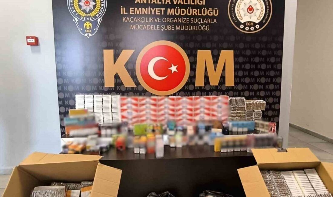 Antalya’da son 1 haftada yapılan operasyonlarda 28 bin makaron, 6