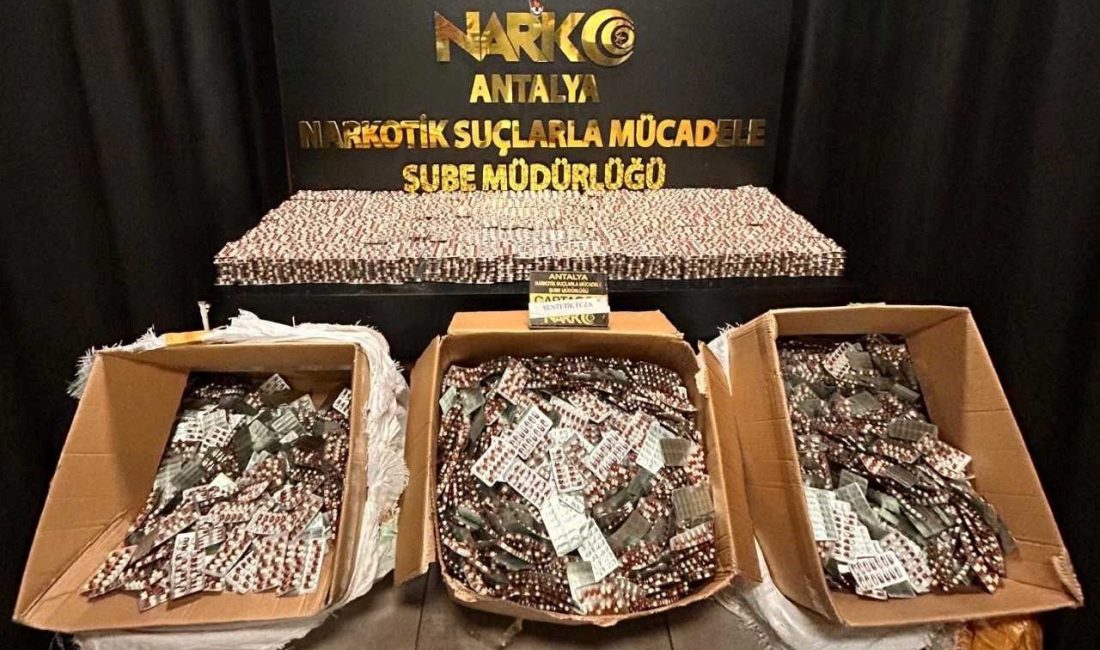 Antalya’da son bir haftada düzenlenen narkotik operasyonlarında 21 olayda gözaltına