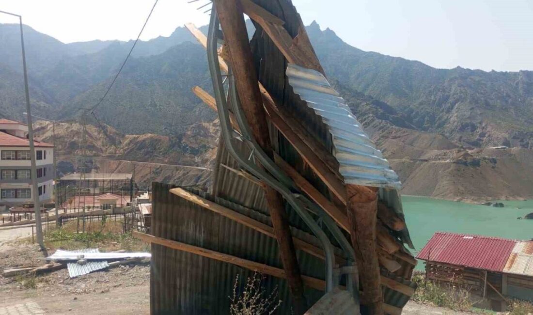 Artvin’in Yusufeli ilçesinde dün akşam etkili olan sağanak yağış ve