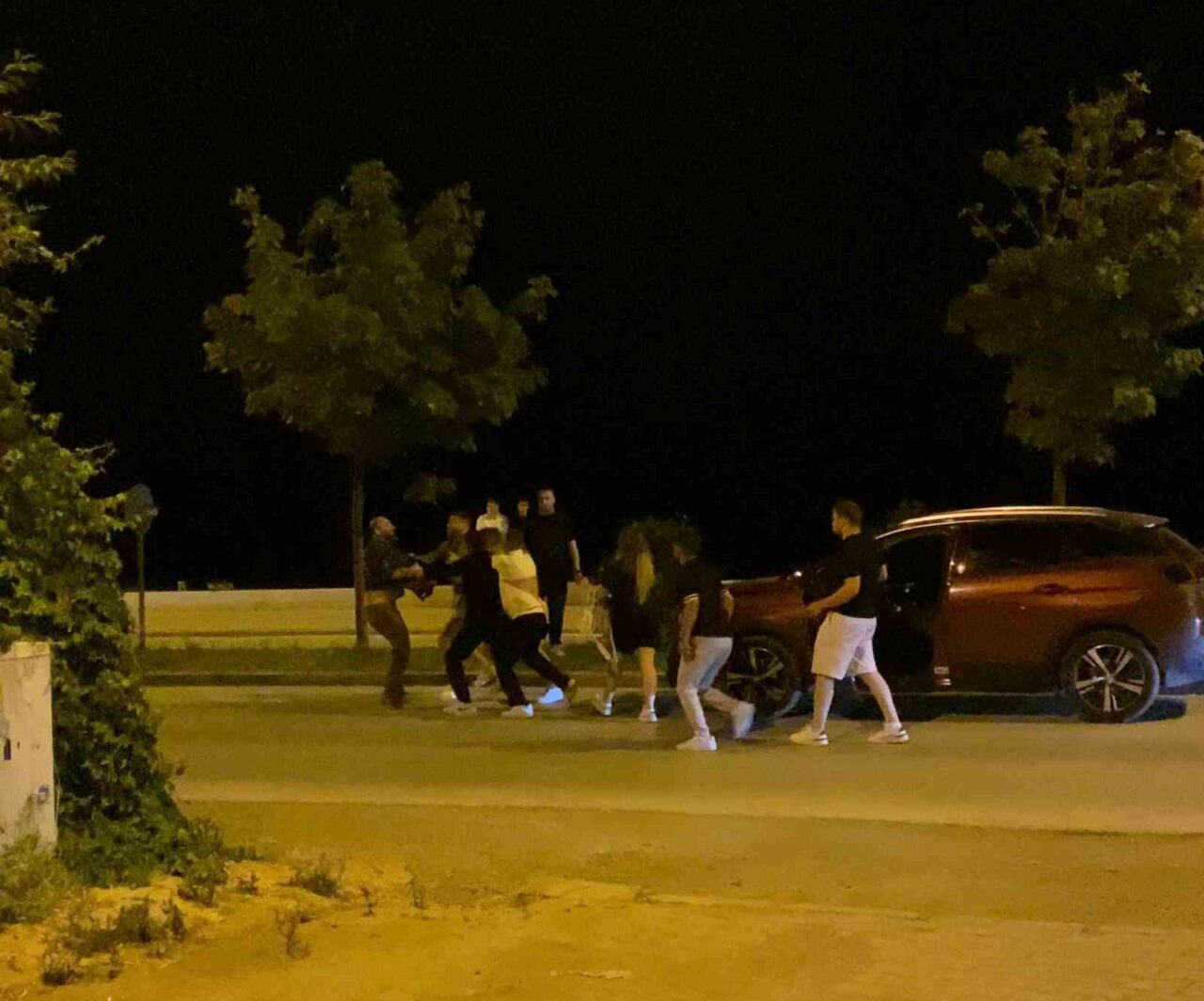 Samsun’un Atakum ilçesinde bir kadın ile kalabalık şahıslar arasında tartışma