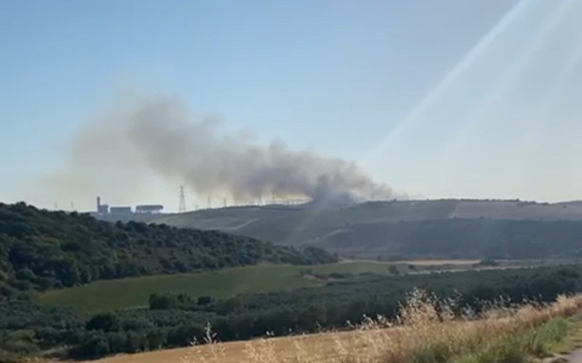 Balıkesir’in Bandırma ilçesinde Organize Sanayi Bölgesi (OSB) yakınlarında çıkan arazi