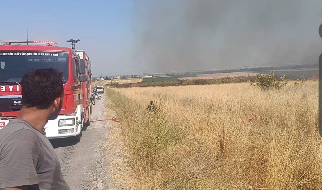 Balıkesir’in Susurluk ilçesinde merada çıkan yangın, itfaiye ekiplerinin müdahalesiyle söndürüldü.