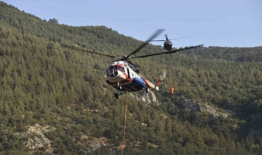 Balıkesir’in Dursunbey ilçesinde çıkan yangına müdahale sürüyor. Kurtlar kırsal mahallesi