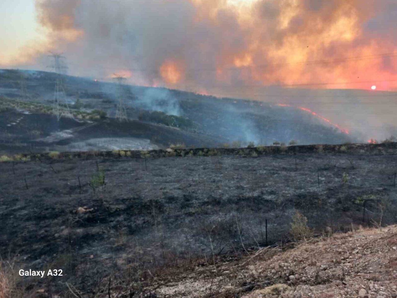 Balıkesir’in Bandırma ilçesinde Organize Sanayi Bölgesi (OSB) yakınlarında çıkan arazi