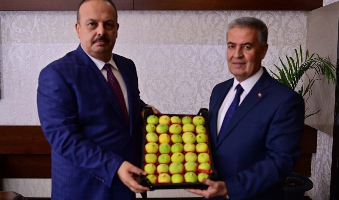 Buharkent Belediye Başkanı Mehmet Erol, Aydın Valisi Yakup Canbolat’ı makamında