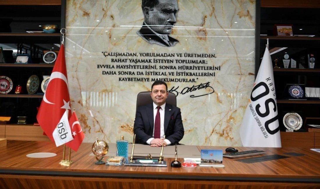 Kayseri Organize Sanayi Bölgesi (OSB) Yönetim Kurulu Başkanı Mehmet Yalçın,