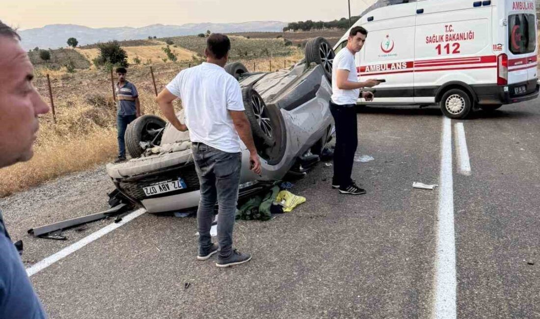 Batman’ın Kozluk ilçesinde takla atarak ters dönen otomobilin sürücüsü ağır