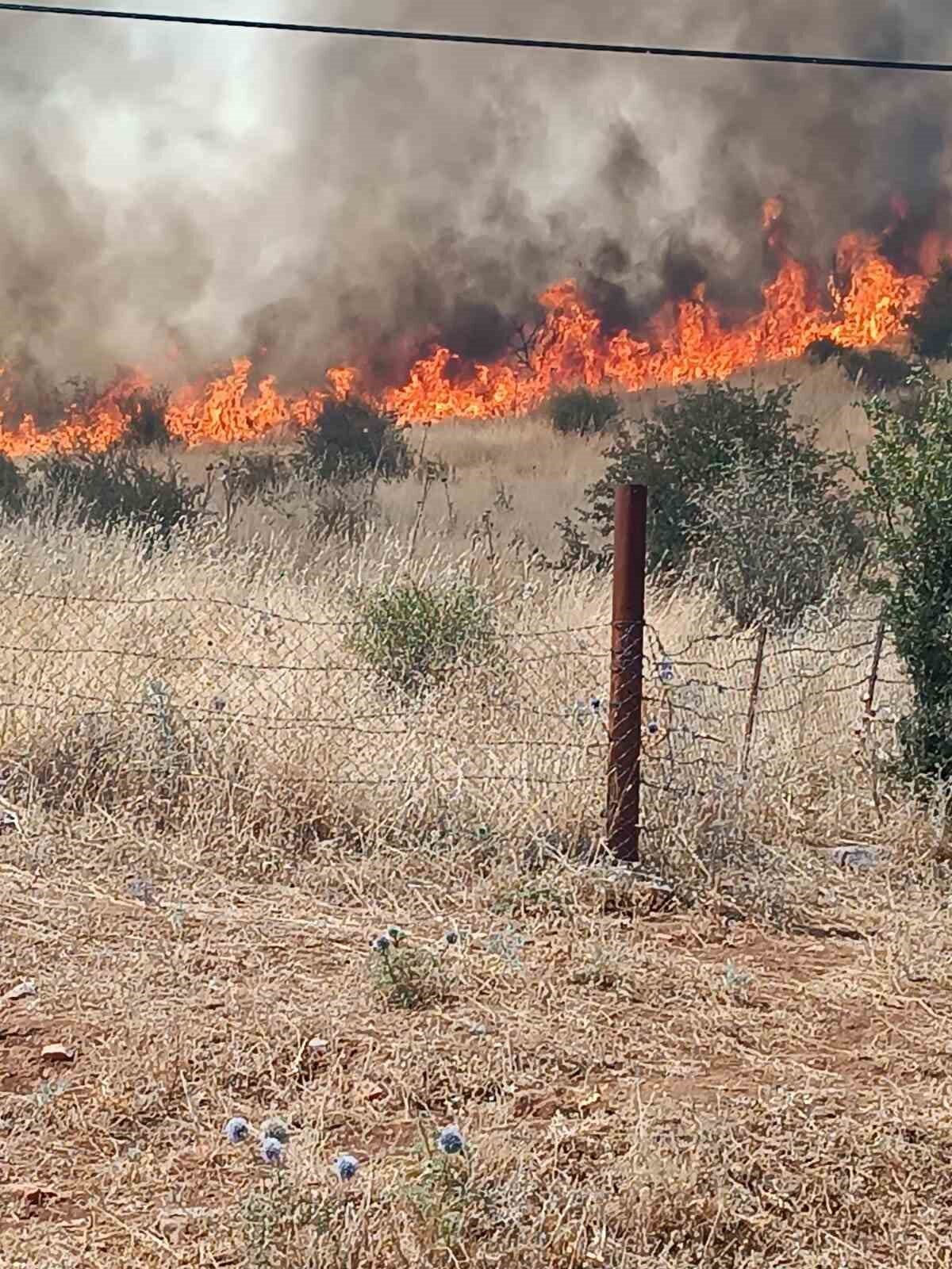 Batman’ın Sason ilçesinde ormanlık alanda çıkan yangın, itfaiye ekipleri tarafından