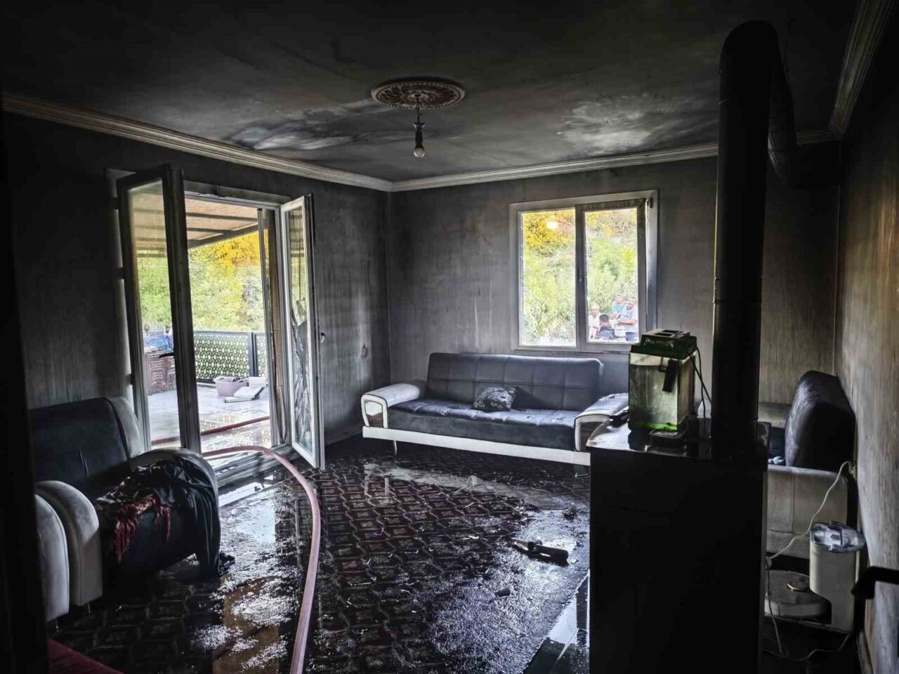 Bilecik merkeze bağlı Çukurören köyünde bulunan müstakil bir evde çıkan