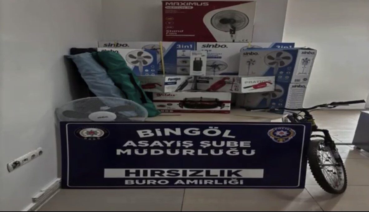 Bingöl’de polis ekipleri tarafından yapılan çalışmada, çaldığı ürünleri internet üzerinden