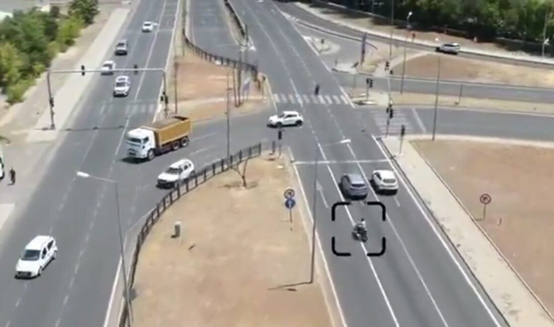 Bingöl’de dron destekli trafik denetiminde plakasız motosikletin sürücüsüne birçok ihlalden