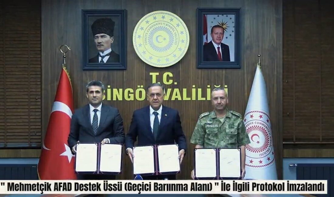 Bingöl’de afetlere hazırlık çerçevesinde kurulacak olan “Konteyner-Kent” için protokol imzalandı.
