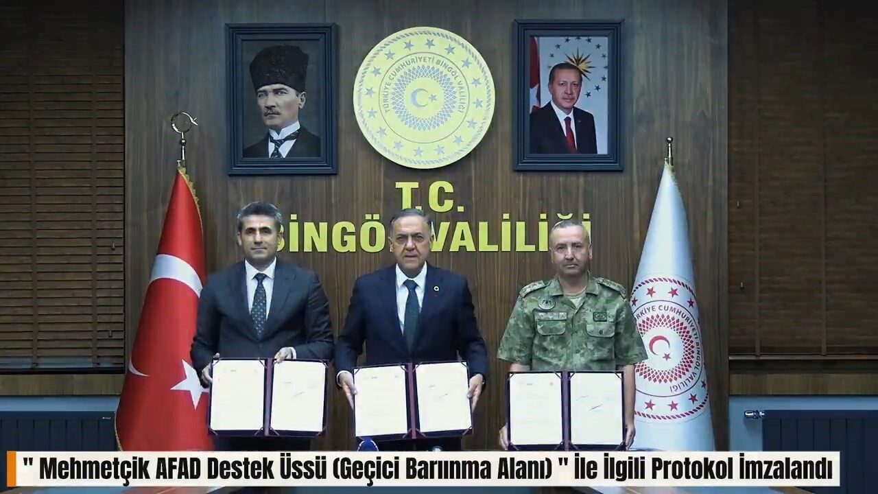 Bingöl’de afetlere hazırlık çerçevesinde kurulacak olan “Konteyner-Kent” için protokol imzalandı.
