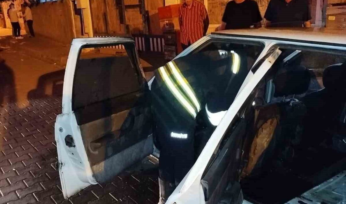 Bingöl’ün Genç ilçesinde park halindeki araç alev aldı. Yangın, itfaiye