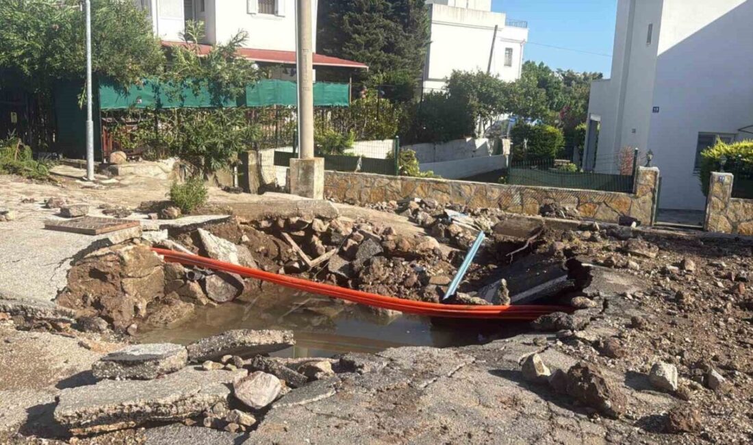 Muğla’nın Bodrum ilçesinde ana su isale hattında meydana gelen patlama